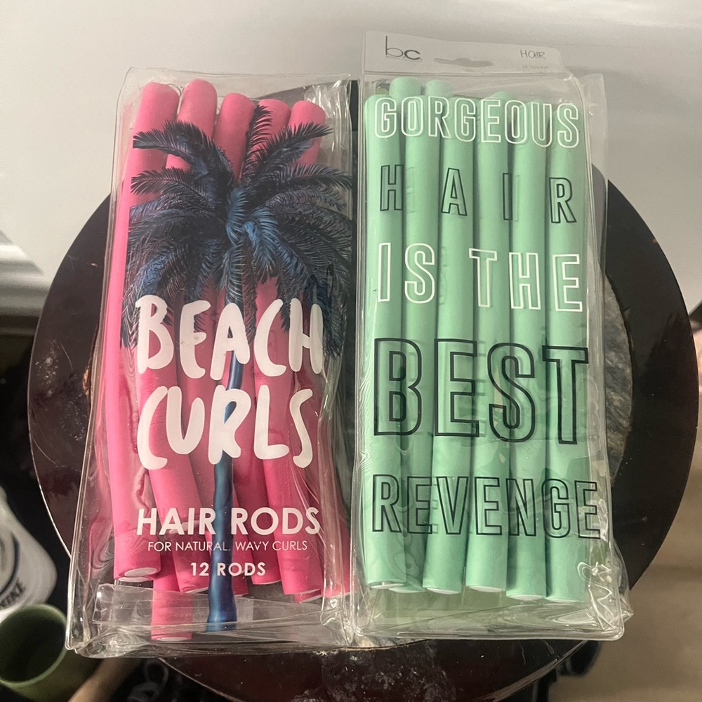 Set of two soft hair rods